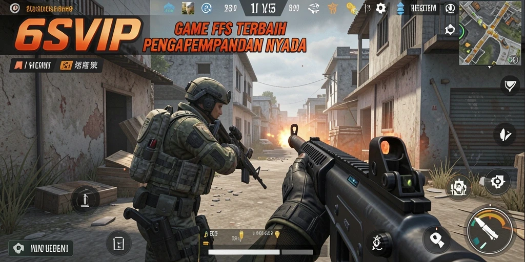Screenshot gameplay 6SVIP menampilkan aksi pertempuran yang mendebarkan.
