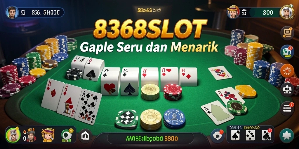 Tampilan gameplay dari game Gaple 8368SLOT yang seru.