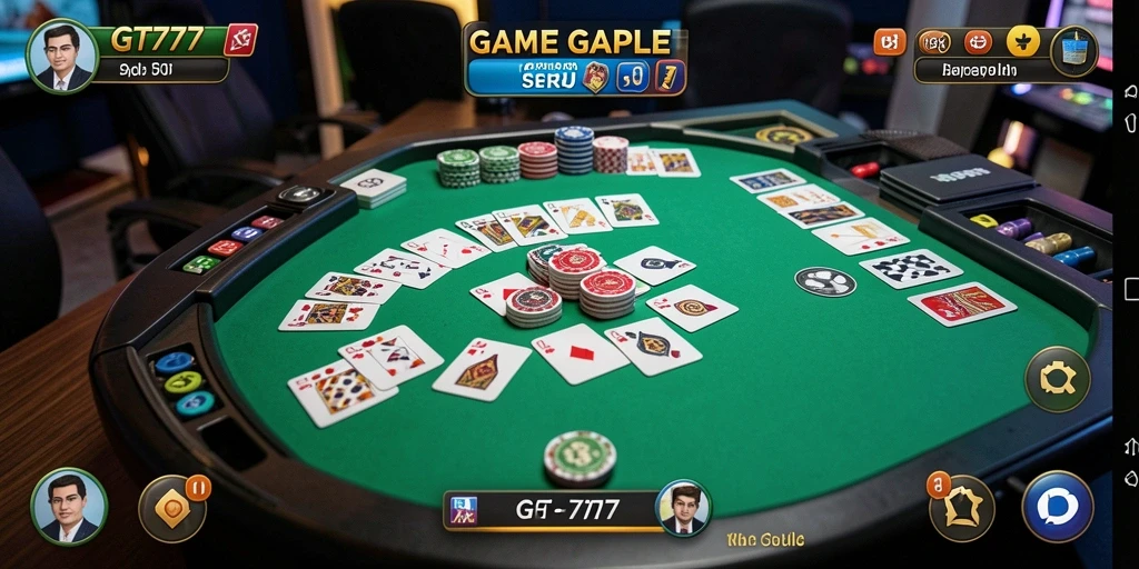 Tampilan screenshot <strong>GT777</strong> menunjukkan gameplay Gaple yang menarik dan interaktif.
