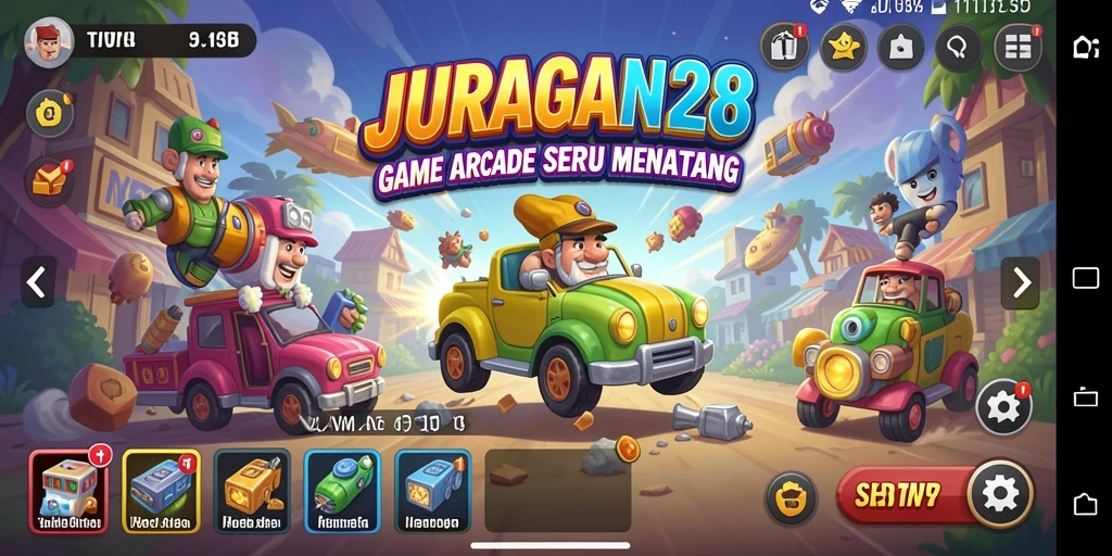 Tampilan gameplay seru dan menantang di JURAGAN28.