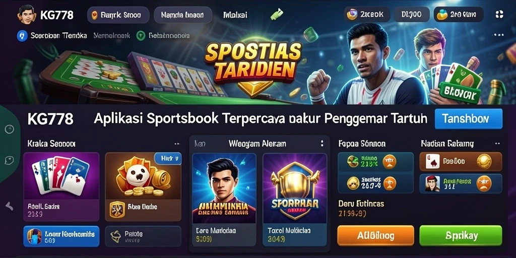Screenshot gameplay KG778 yang menunjukkan taruhan olahraga secara real-time.