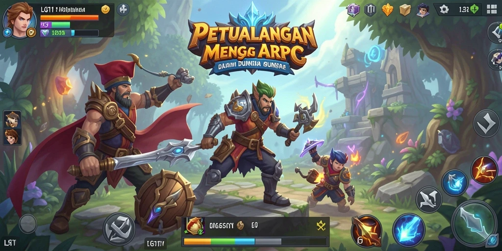 Screenshot gameplay LG111 menampilkan pertarungan seru di dunia ARPG.