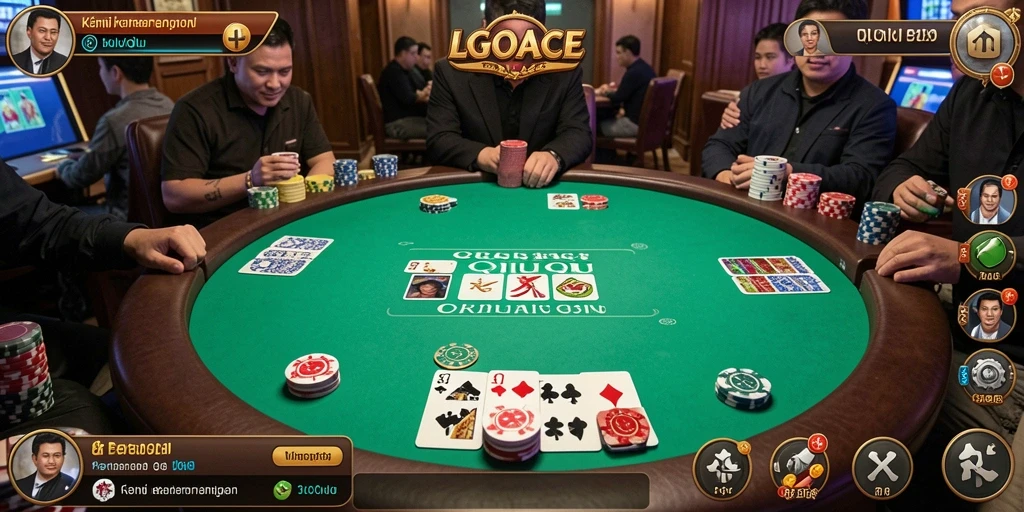 Screenshot gameplay LGOACE yang menampilkan aksi QiuQiu yang mendebarkan.