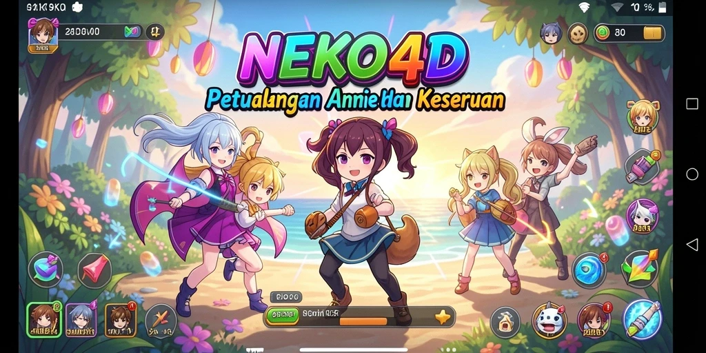Tampilan gameplay seru dengan karakter Anime yang menarik.