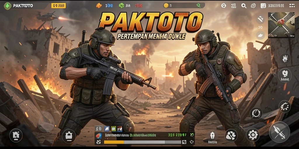 Tampilan menegangkan dari pertempuran dalam game Battle Royale.