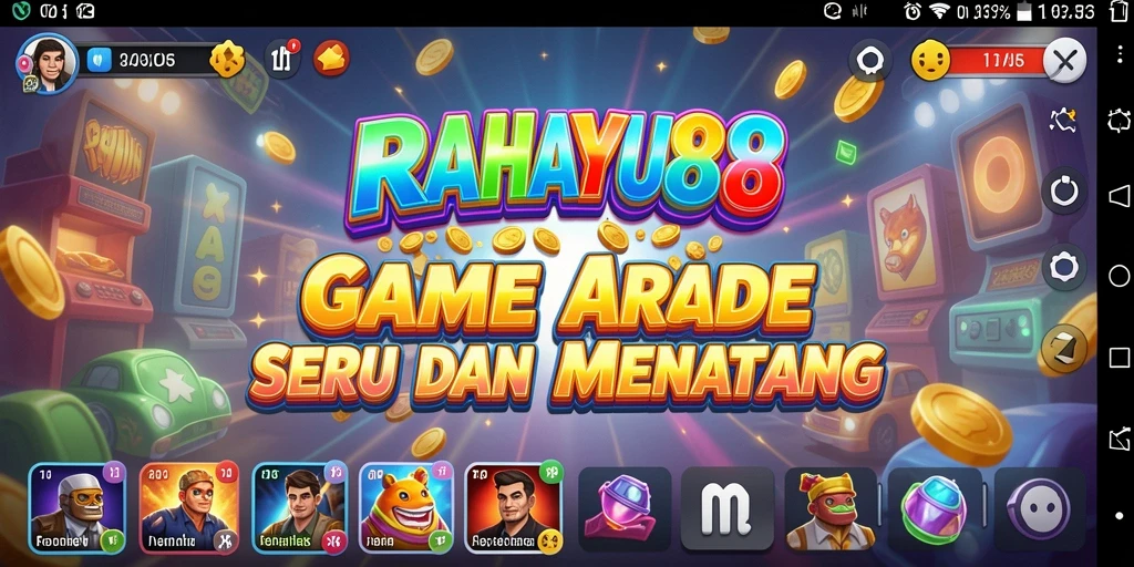 Tampilan gameplay menegangkan dari RAHAYU88 dengan rintangan berwarna-warni.