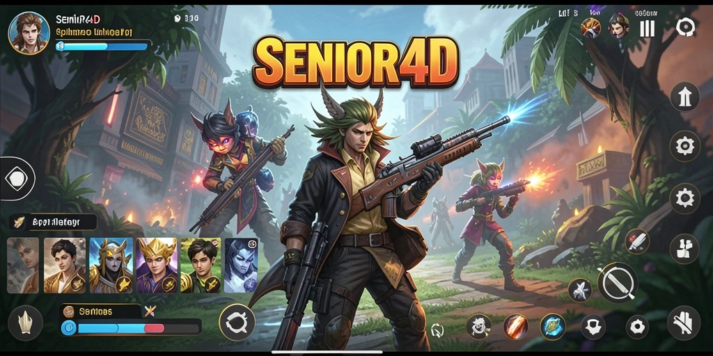 Screenshot utama SENIOR4D menunjukkan antarmuka pengguna yang intuitif dan mudah diakses.